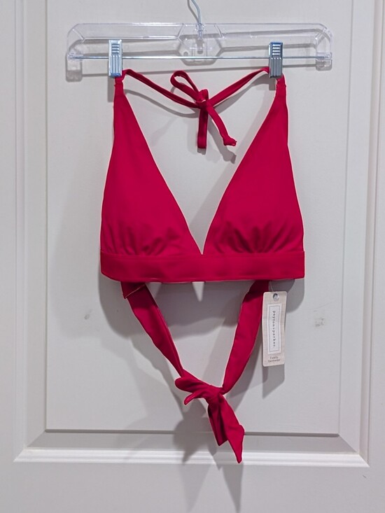 Peyton & Parker Other - Peyton & Parker Red Triangle Halter Bikini Top Size Small
